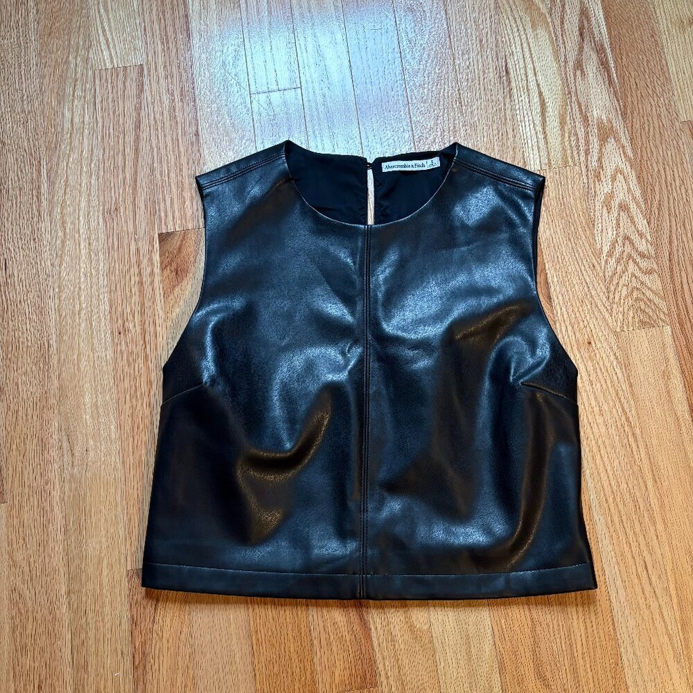 Abercrombie Cropped Vegan Leather Tank